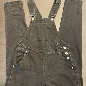 boohoo overalls black size 4